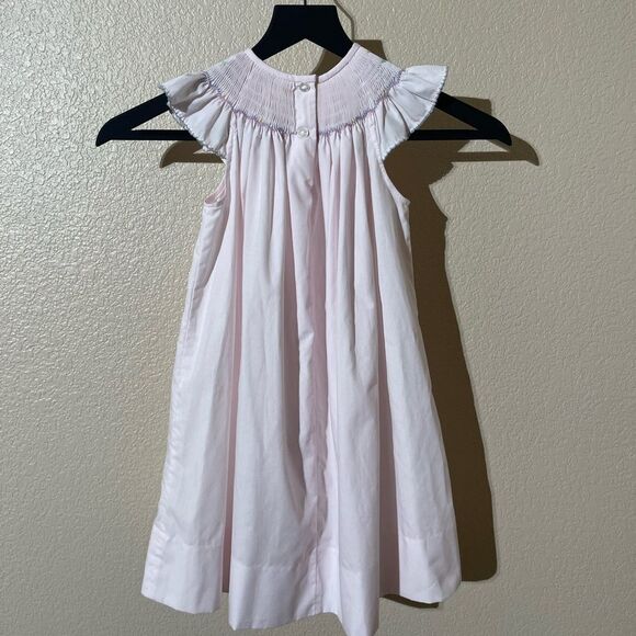 Lulu Bebe  Smocked Dress with Floral Embroidery - Picture 4 of 7